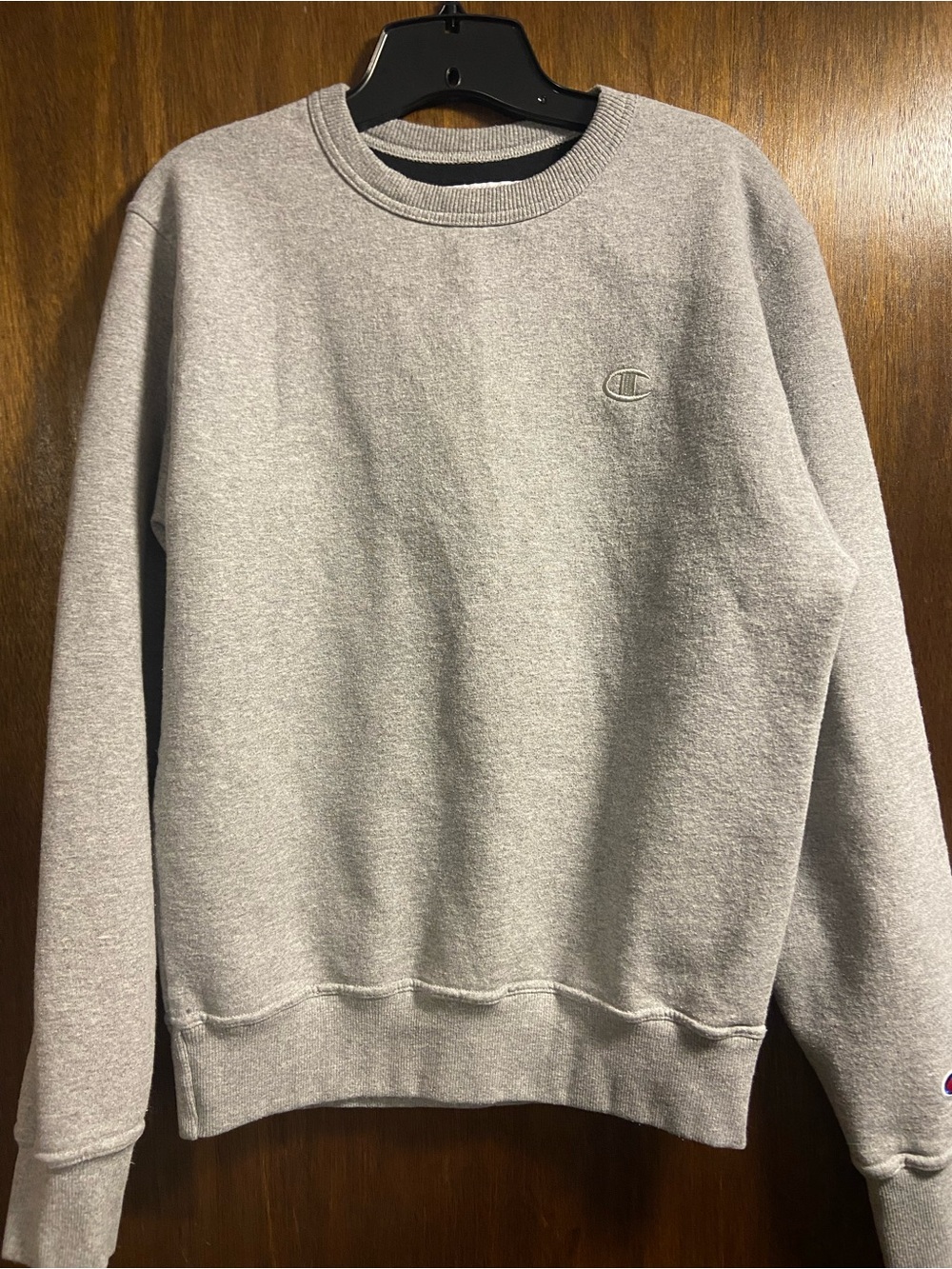 Champion Gray Embroidered Crewneck Sweatshirt